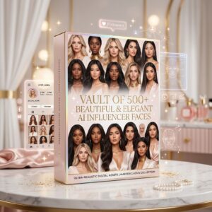 Vault of 500+ Beautiful & Elegant AI Influencer Face
